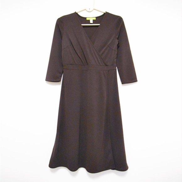 Sigrid Olsen Stretchy Classic Faux Wrap Dress SP